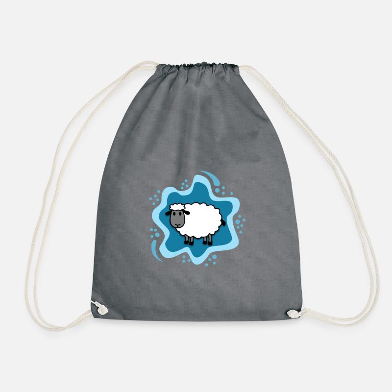 sheep - Drawstring Bag - grey