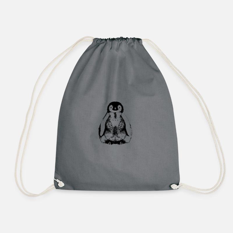 Pinguin - Turnbeutel - Grau