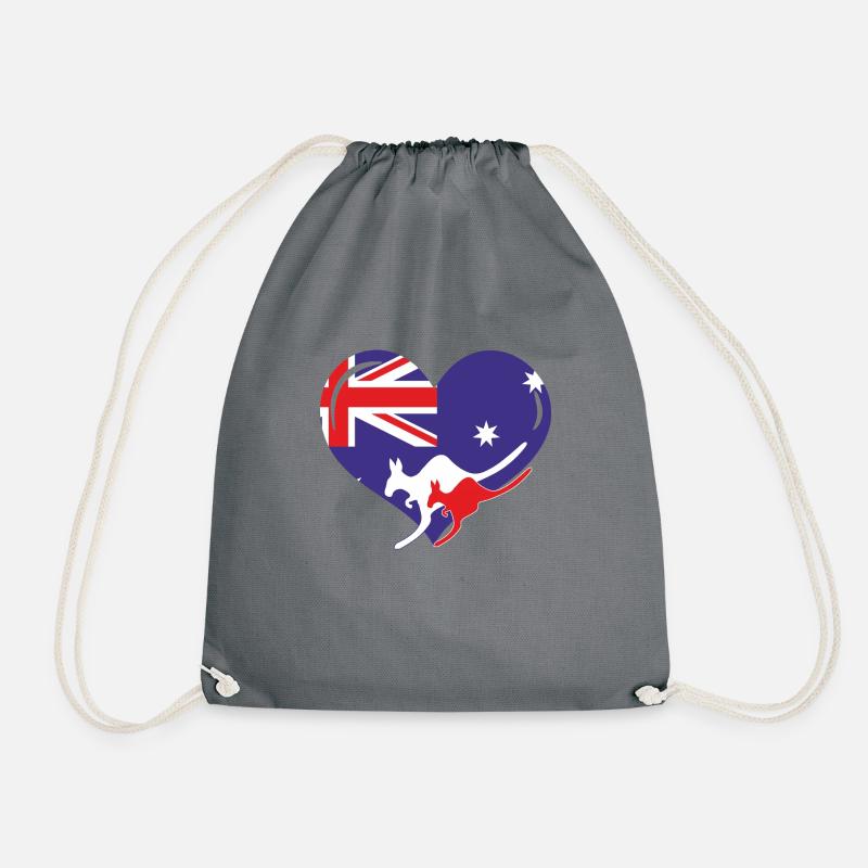 i love australia, australian heart - Turnbeutel - Grau