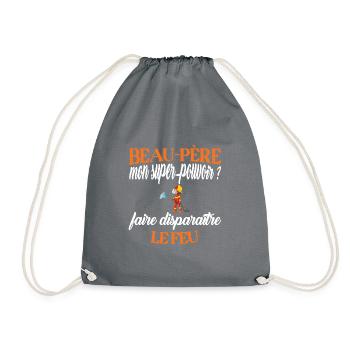Beau-père t-shirt pompier humoristique métier - Sac de sport léger - gris - Devant