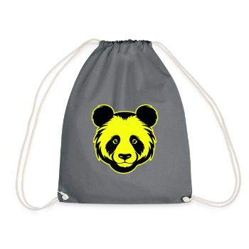 Panda Head Portrait Icon - Drawstring Bag - grey - Front