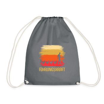 Führungskraft Hühner Hahn - Turnbeutel - Grau - Vorne
