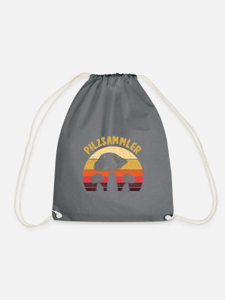 Pilzsammler retro - Pilzsammler - Turnbeutel - Grau