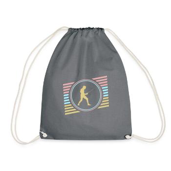 fencing - Drawstring Bag - grey - Front