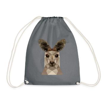 kangaroo - Drawstring Bag - grey - Front