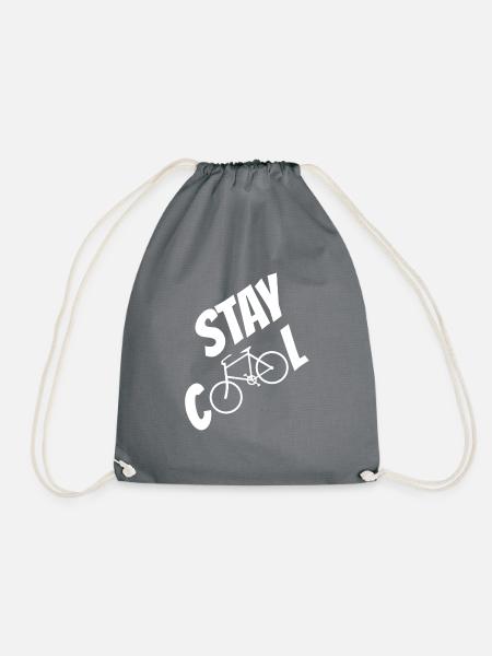Fahrrad bike bmx MTB ROADBIKE RENNRAD- stay cool - Turnbeutel - Grau