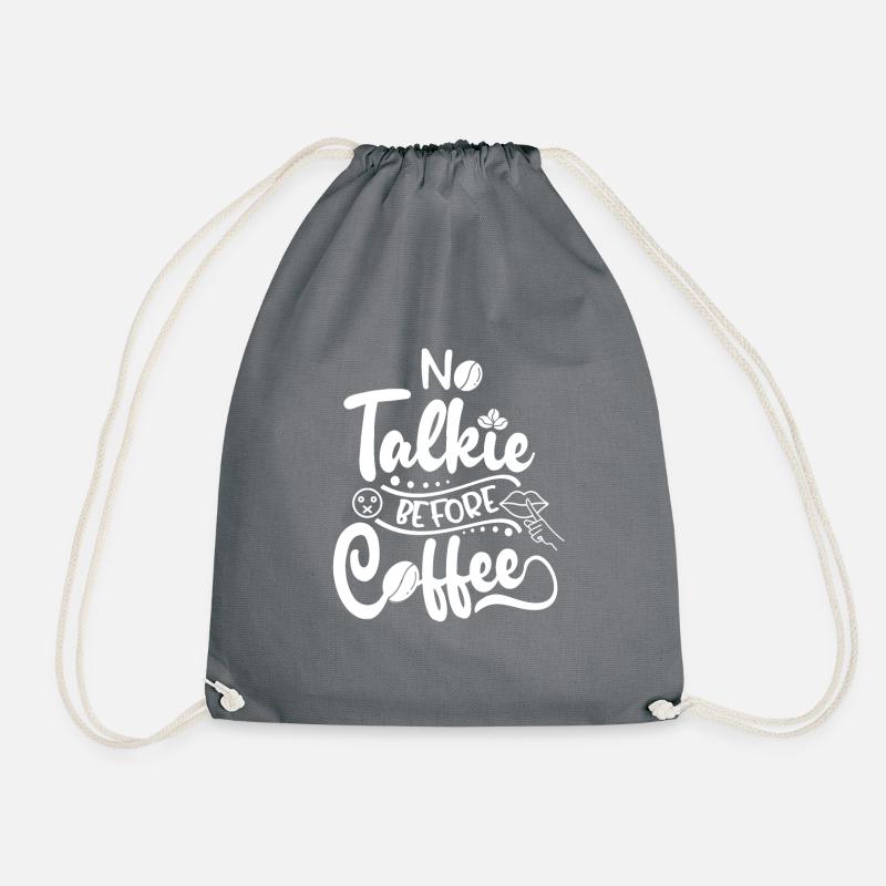 Coffee First - Erst Kaffee, dann reden - Turnbeutel - Grau