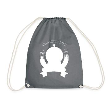 Beer Wine Whiskey Schnapps Alcohol - Drawstring Bag - grey - Front