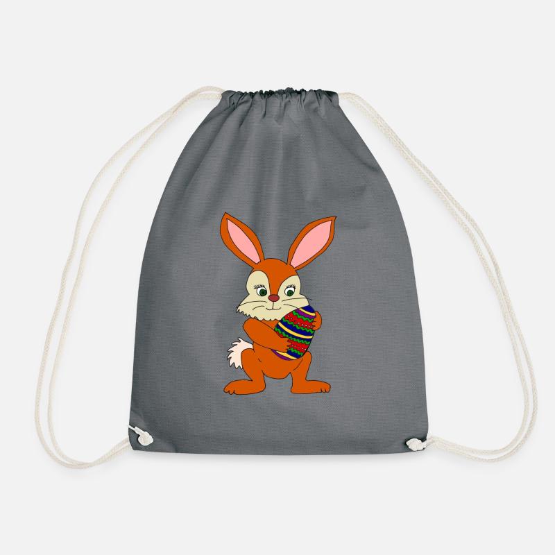 osterhase - Turnbeutel - Grau