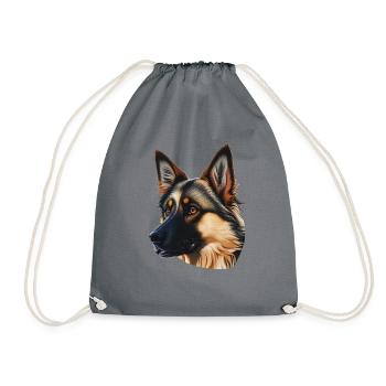 Malinois belge en tant que portraits de tête colorés - Sac de sport léger - gris - Devant