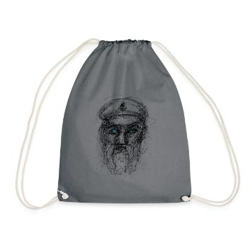 Marin aux yeux bleus, noir - Sac de sport léger - gris - Devant