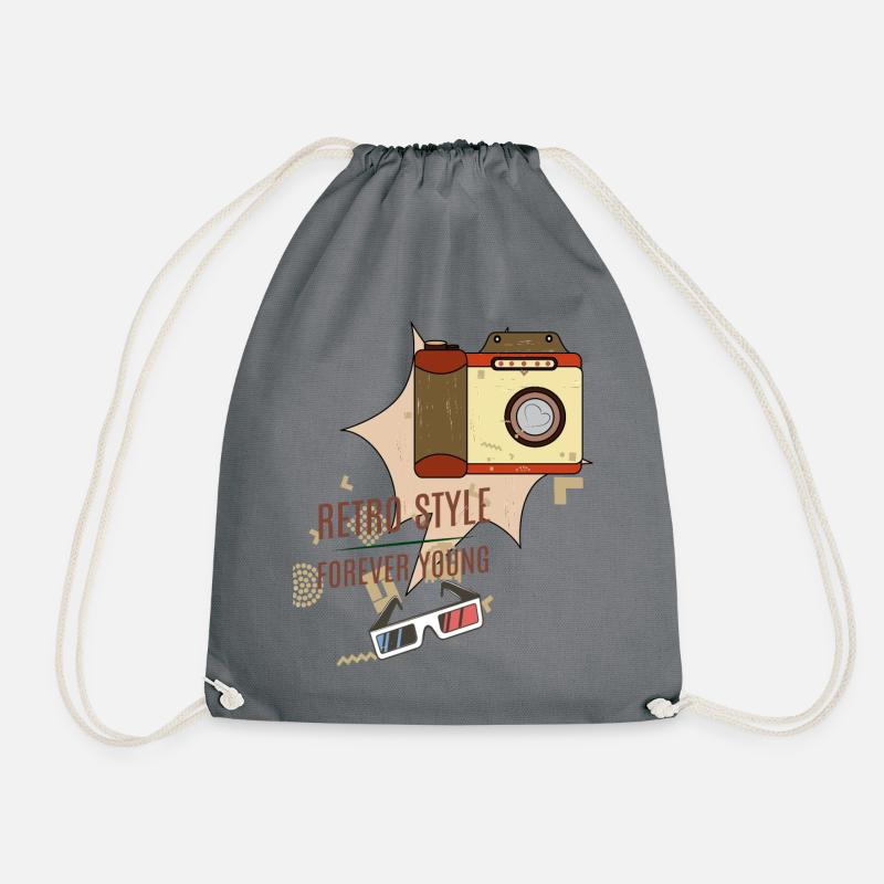Retro Style - Turnbeutel - Grau