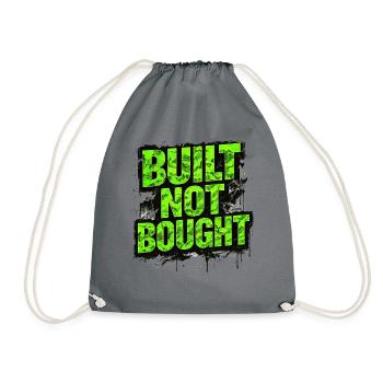 Built Not Bought Auto Tuning Statement - Drawstring Bag - grey - Front
