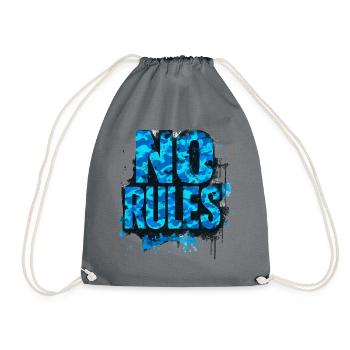 No Rules Urban Graffiti Street Design - Drawstring Bag - grey - Front