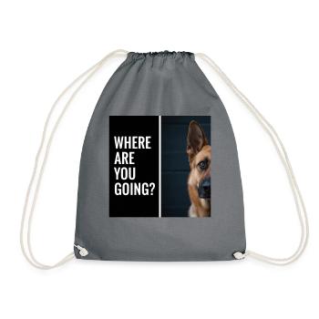 Diction du chien berger allemand - Sac de sport léger - gris - Devant