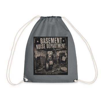 Basement Noise Department Punk Ferret Motiv LoFi - Turnbeutel - Grau - Vorne