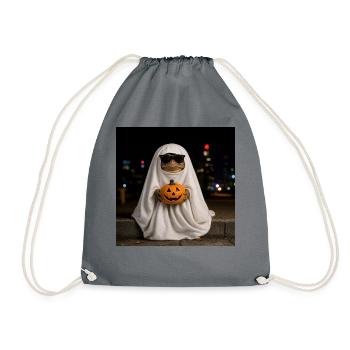 Toad Ghost Sunglasses T-Shirt Halloween - Drawstring Bag - grey - Front