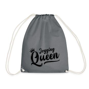 Jogging Queen Queen Jogging Running Sports Gift - Drawstring Bag - grey - Front