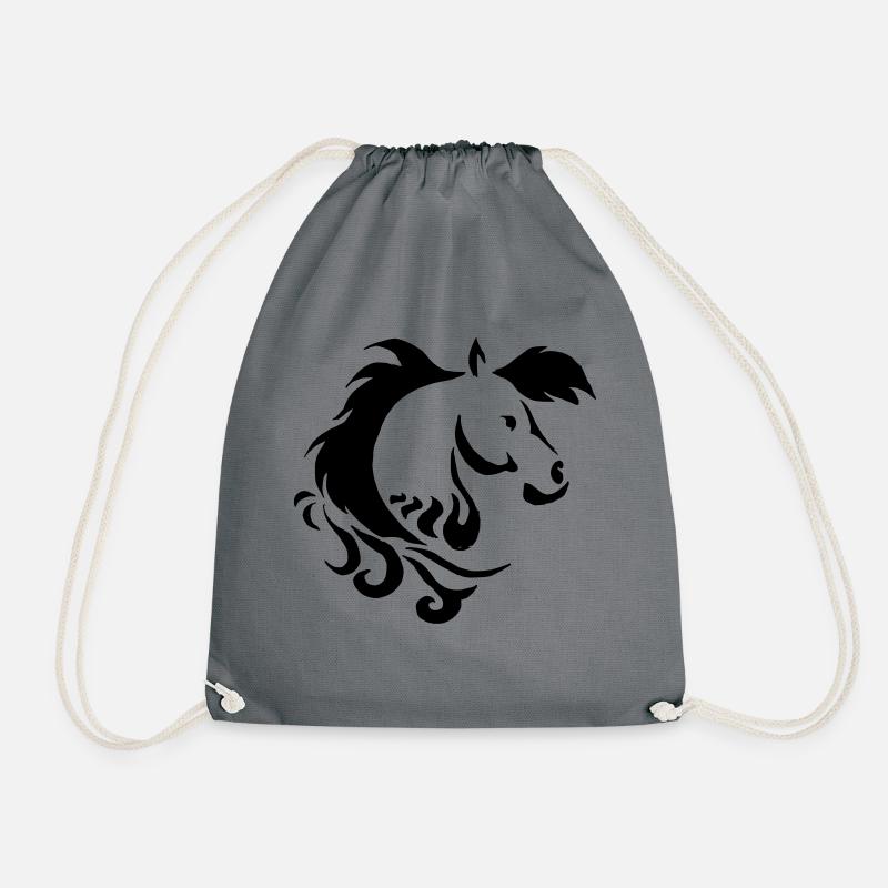 Tribal Pony Pferd Design Stolz Geschenk Lustig Süß - Turnbeutel - Grau