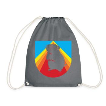 Hamster Pet - Drawstring Bag - grey - Front