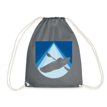 Paddling Kayaking Rowing - Drawstring Bag - grey - Front