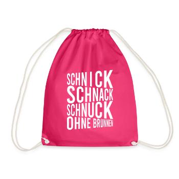 Schnick Schnack Schnuck ohne Brunnen - Turnbeutel - Fuchsia - Vorne