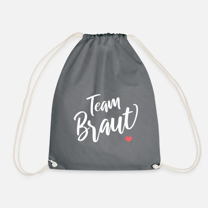 Team Braut - Turnbeutel - Grau
