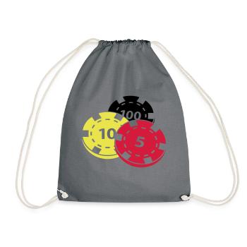 Les jetons de poker - Sac de sport léger - gris - Devant