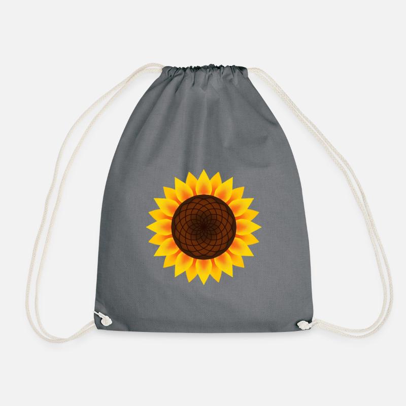 Sonnenblume - Turnbeutel - Grau