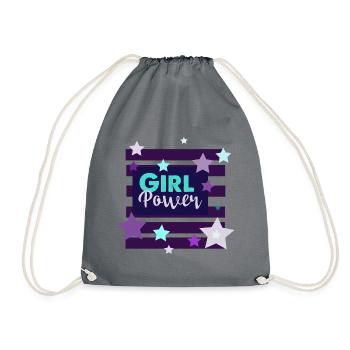 Girl Power - Turnbeutel - Grau - Vorne