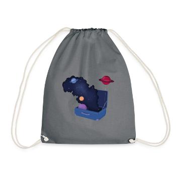 Cosmic Travel - Drawstring Bag - grey - Front