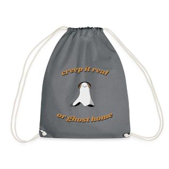 Halloween Geist - Turnbeutel - Grau - Vorne