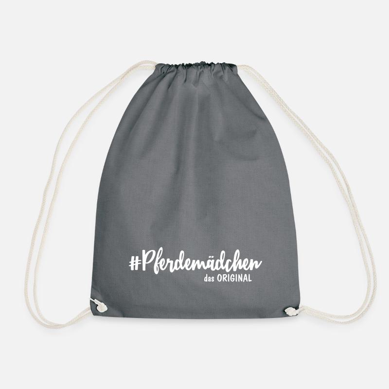 Pferdemädchen - Turnbeutel - Grau
