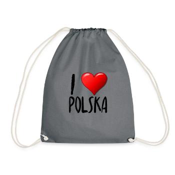 J'aime Polska - Sac de sport léger - gris - Devant