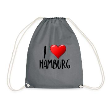 J'aime Hambourg - Sac de sport léger - gris - Devant