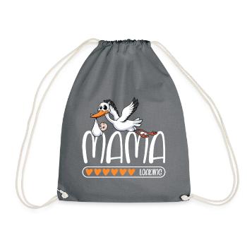 Mama loading - Turnbeutel - Grau - Vorne