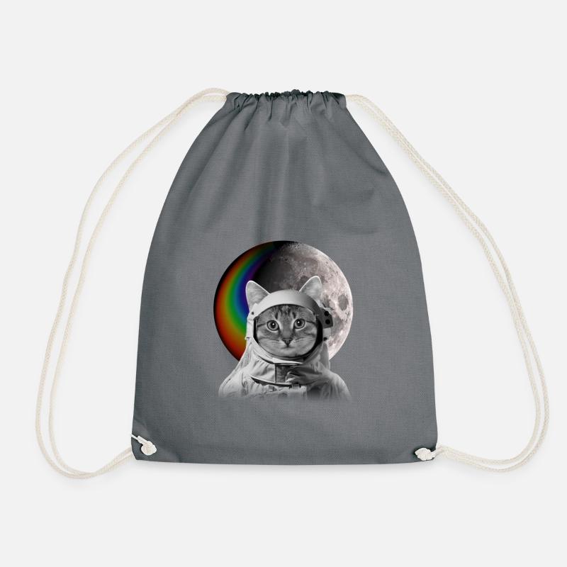 katze weltall - Turnbeutel - Grau