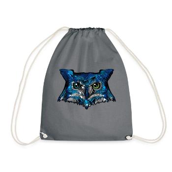 hibou - Sac de sport léger - gris - Devant