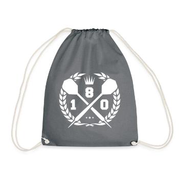 darts dart arrow 180 wreath - Drawstring Bag - grey - Front
