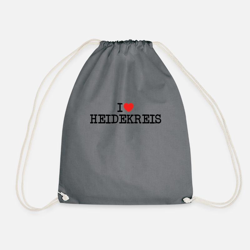 I love Heidekreis - Turnbeutel - Grau