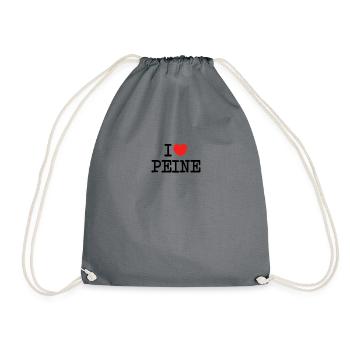 I love Peine - Turnbeutel - Grau - Vorne