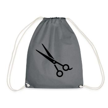 Ciseaux à cheveux, ciseaux à effilier - Sac de sport léger - gris - Devant