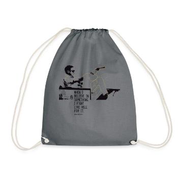 T-shirt Steve McQueen – « King of Cool » avec citation - Sac de sport léger - gris - Devant