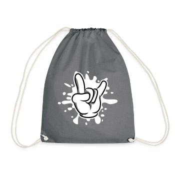blob de symbole de fête à la main - Sac de sport léger - gris - Devant