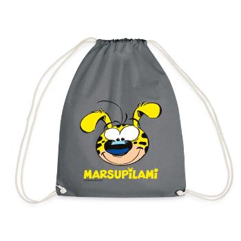 Marsupilami Head - Drawstring Bag - grey - Front