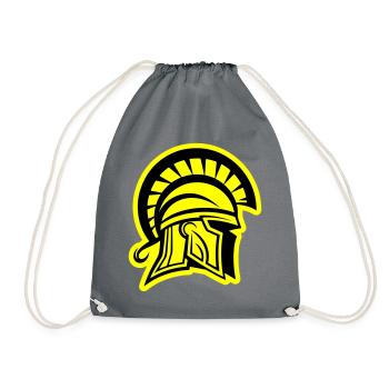 Spartan Head Warrior Sparta Helmet - Drawstring Bag - grey - Front