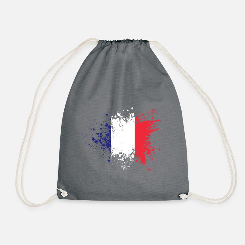 France drapeau tricolore Paris Nice Lyon - Sac de sport léger - gris