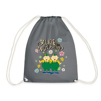 Alice Au Pays Des Merveilles Tweedledum - Sac de sport léger - gris - Devant