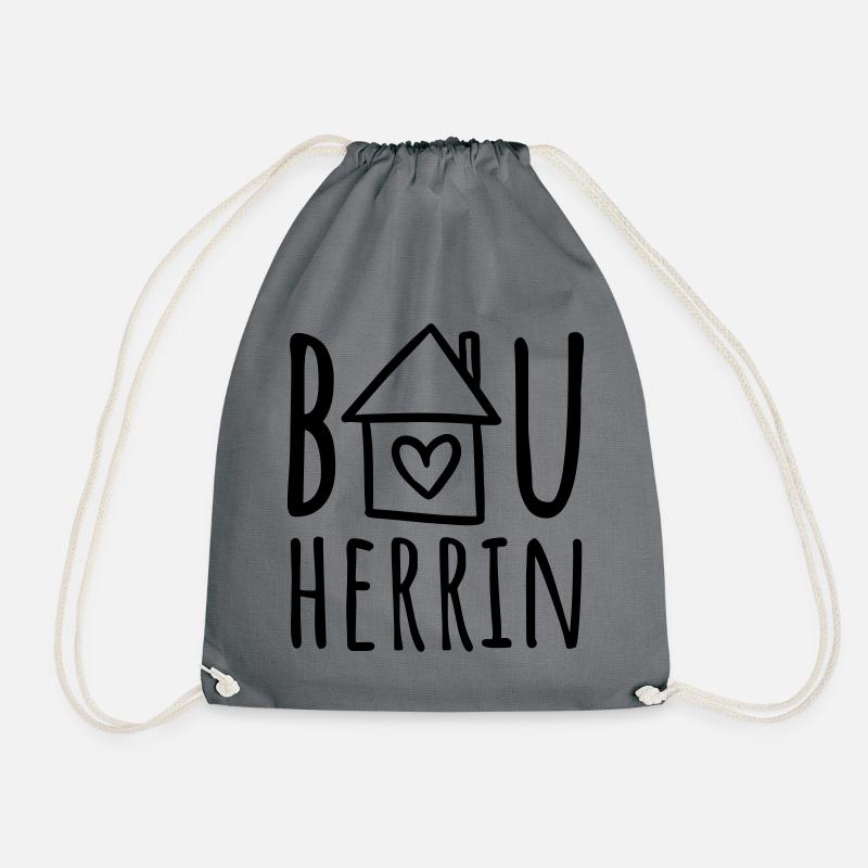 Bauherrin (Farbwechsel / Farbe änderbar) - Turnbeutel - Grau