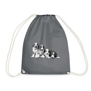 quatre chiots - Sac de sport léger - gris - Devant